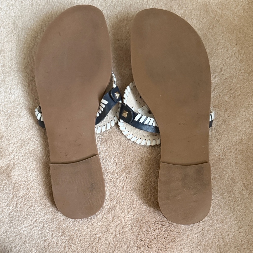 Jack Rogers Navy and White Georgica Sandals 8.5 EUC - Picture 5 of 5